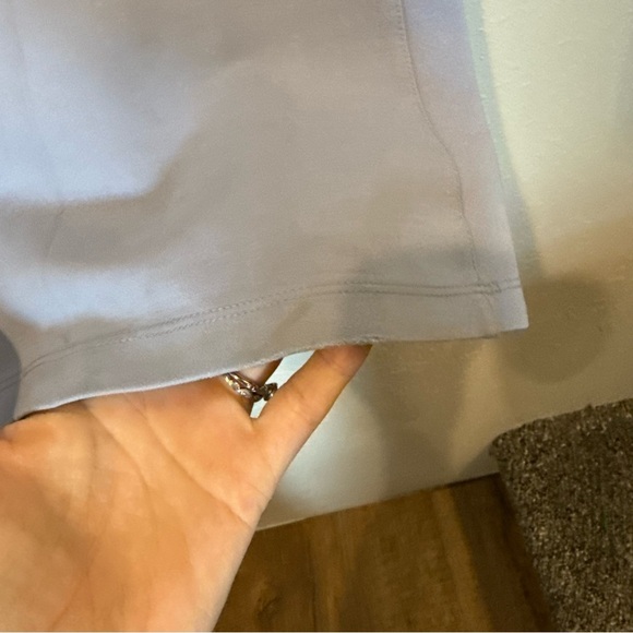 Betabrand Straight Leg Pull-On Yoga Dress Pants in Baby Blue - Picture 8 of 9